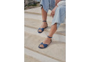 Barefoot sandále PETAL Royal Blue Leather