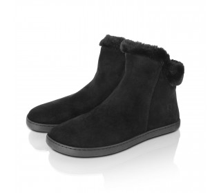 FLUFFY Black winter barefoot boots