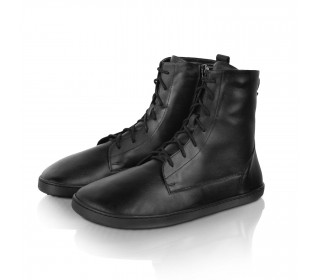 Barefoot topánky COZY Black z hladkej kože