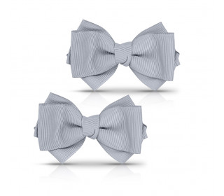 Shoe clips - Grey bow