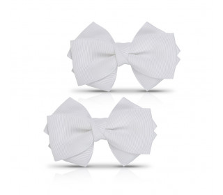 Shoe clips - White bow
