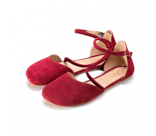ORCHID Bordeaux Suede barefoot sandals 