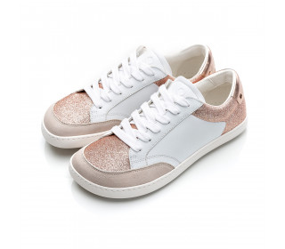 CHARM Rose Gold Leather barefoot sneakers