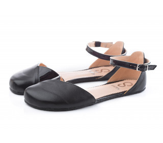 POPPY II Black barefoot sandals - 2nd class 