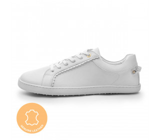 FEELIN Chic White Leather barefoot sneakers