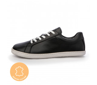 FEELIN Uni Black & White Leather barefoot sneakers