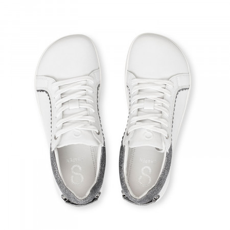 Barefoot tenisky FEELIN Chic White Glitter, Leather