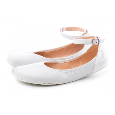 TULIP II White barefoot ballerinas