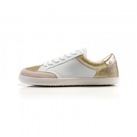 CHARM Light Gold Leather barefoot sneakers