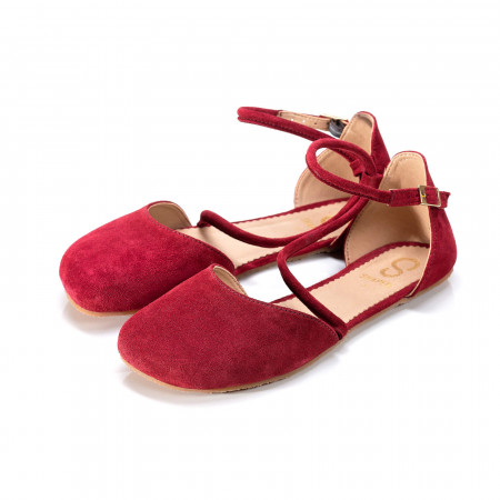 Barefoot sandále ORCHID Bordeaux Suede