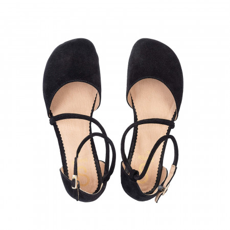 Barefoot sandále ORCHID Black Suede